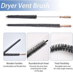 6 Pcs WH01X35719 Lint Filter replacement with Dryer Vent Brush, for GE Profile Washer Dryer Combo, GE Washer Dryer Foam Filter, Washable and Reusable, for Models: PFQ97HSPVDS