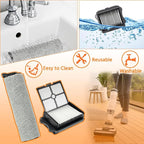 HEPA Filter and Roller Brush Replacement for Tineco iFloor 3 and Floor One S3 Cordless Wet Dry Vacuum Cleaner, 3 Brush Rollers and 3 HEPA Filters