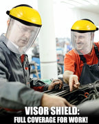 8 Pack Safety Face Shield for Grinding and Cutting, Full Impact Resistant Face Shield Mask for Work Chemical Woodworking (Yellow)