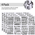 Outus 8 Sheets Vinyl Letter Stickers Self Adhesive Mailbox Numbers Alphabet Stickers Stick on Letters for Christmas Stockings Scrapbook Bulletin Board School Business(1/2 Inch,Black)