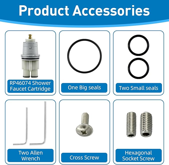 RP46074 Shower Cartridge for Delta MultiChoice 13/14 Series Single Handle Tub&Shower Faucets, Replacement Monitor Pressure Balancing Cartridge, Easy to Install