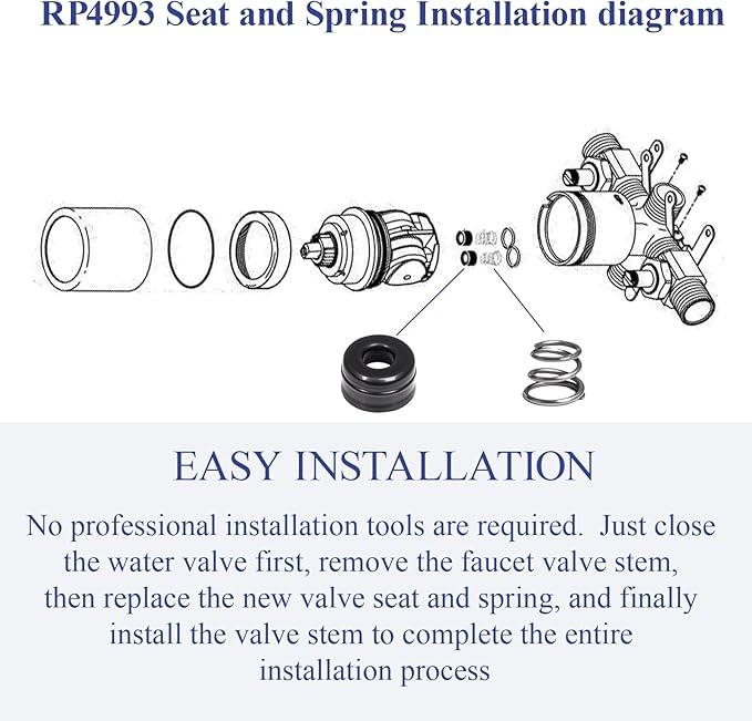 RP4993 Faucet repair kit for Delta Faucet stem assembly Replacement Kit Includes 2 Seats and 2 Springs