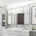 Tipace 6 Lights Chrome Bathroom Light Fixtures Modern LED Bathroom Vanity Lights Over Mirror 47.2 inch White Light 360°Rotatable