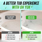 Oh Yuk Jetted Tub Cleaner for Jacuzzis, Bathtubs, Whirlpools, The Most Effective Jetted Tub Cleaner, Septic Safe, 4 Cleanings per Bottle - 16 Ounces