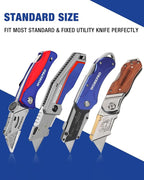 WORKPRO 50-Pack Utility Knife Blades with Dispenser, SK5 Steel Box Cutter, Standard Blades for Utility Knife Replacement