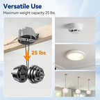 20 Cubic Inch New Work Ceiling Electrical Box, Ceiling Light Box for New Construction, PVC, UL Listed, 48 Pack