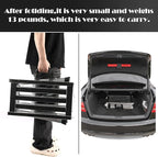 Folding Work Platform Height Adjustment 19-27"(H) Portable Steel Step Ladder Stool for Home, Office, Workshop and Garage, Maximum Load 400lbs