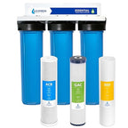 Express Water Whole House Water Filter System | ESSENTIAL | 3 Stage Whole Home Filter, Top-Tier Filters Produce Overachieving H2O, Significantly Reduces Chlorine & Sulfur Smell/Taste, Healtheir Skin
