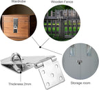 HOWDIA 180 Degree Hasp Lock Latch with Padlock, 4 Inch Stainless Steel Pad Lock Latches Locking Latch Security Door Clasp Hasp for Shed/Gate/Storage（Silver）