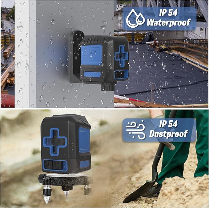 Laser Level, 100ft Self Leveling Green Cross Line nivel Laser, Lazer Leveler Tool for Picture Hanging Construction Floor Tile Wall Home Renovation, Indoor Outdoor Project