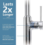 Polished Chrome Kitchen Faucets Solid Brass High Arc One-Handle Kitchen Faucet with Pull Down Sprayer,Kitchen Sink Faucets with Escutcheon