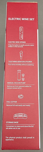 AIKARO - Electric Wine Bottle Opener Automatic Electronic Corkscrew, Rechargeable (Base Set)