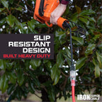 Iron Forge Cable 10 ft Lighted Outdoor Extension Cord - 12/3 SJTW Red 10 ft Extension Cord Heavy Duty with 3 Prong 15 AMP Grounded Plug for Safety