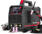 YESWELDER 205A Tig Welder with Pulse Large LED Display, STICK/DC TIG/PULSE TIG 3 In 1, 110&220V Dual Voltage TIG Welding Machine TIG-205P