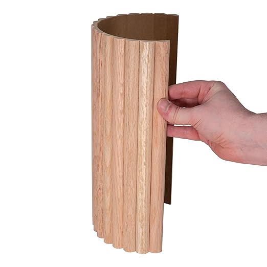 Architectural Products by Outwater 1' Wide x Nominal 4' High x 5/16' Thick Flexible Tambour Sheet, Red Oak