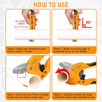 DOMINOX 1-5/8 Inch O.D. Ratchet-type PVC Pipe Cutter, Apply to PEX, PVC and PPR plastic hoses and Plumbing Pipe, Suitable for Home Working and Plumber