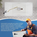 iFealClear Universal Metal Toilet Tank Flush Lever Replacement, Side Mount Toilet Handle Replacement Kit, Solid Brass Toilet Trip Lever Fits Most Toilets, Stainless Steel Chain, Matte Black