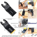 Bionso 28PCS Oscillating Saw Blades, Professional Universal Titanium Multitool Blades for Wood Plastics Metal, Quick Release Multi Tool Blades Kits Fit Dewalt Ryobi Milwaukee Rockwell Fein Makita