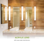 ASD LED 48" Vanity Flush Mount Light Fixture, Linear Bathroom Lighting Bar | 3CCT, Dimmable, Energy Star, ETL Listed | 35W 3200LM 3000-5000K 120V | Long Bath Wall Sconce Over Mirror | Nickel, 4 Pack