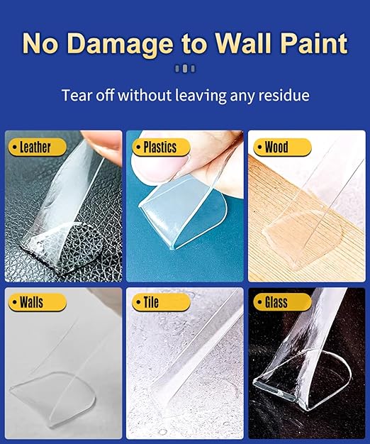Small Mounting Putty No Residue, Strong Double Sided Glue Adhesive Dots Clear Museum Sticky Tack, Picture Hanging Strips Fixed Posters Map Decor Art Craft Party, Round 0.39 in (504 Pcs)