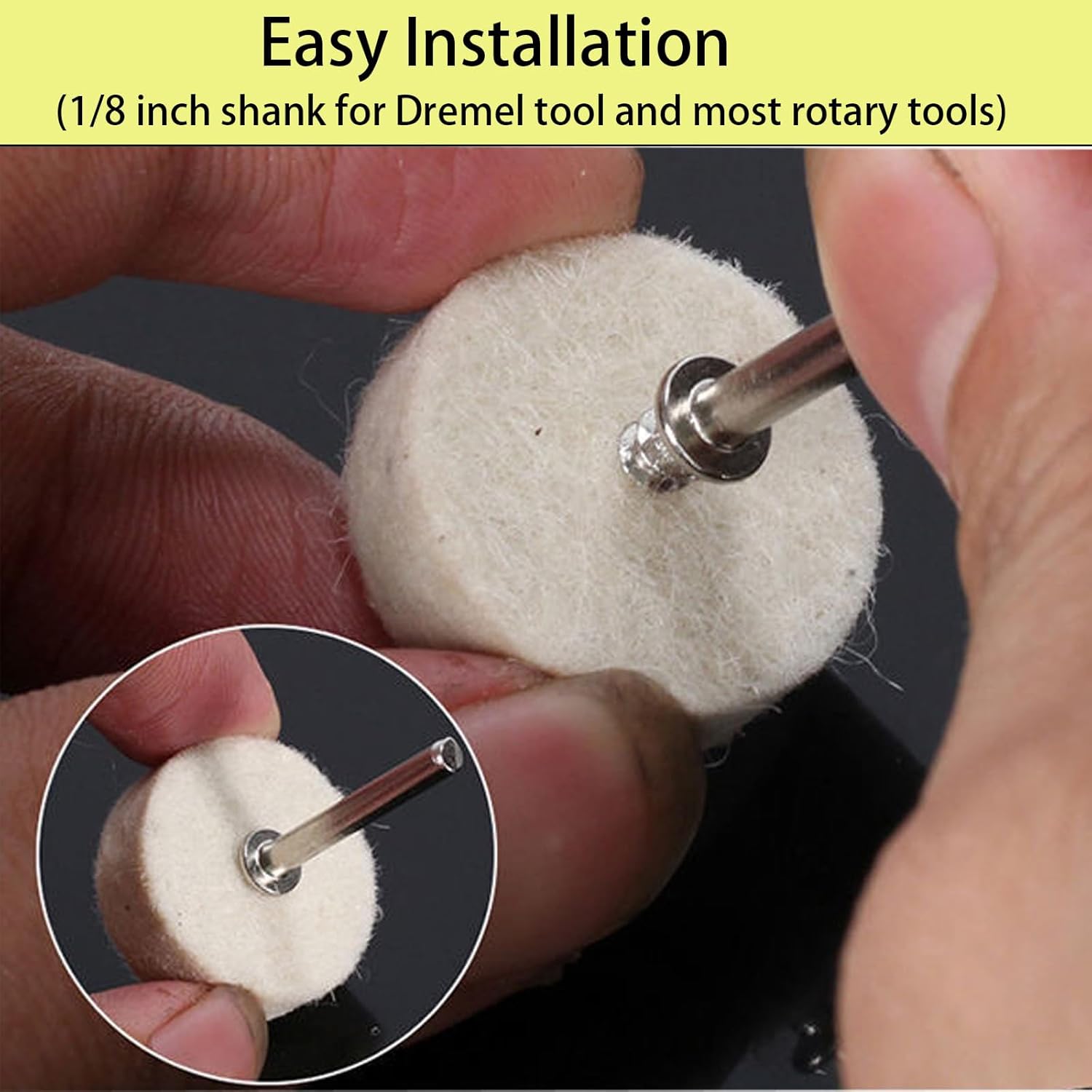 245PCS Polishing Buffing Wheel Kit for Dremel, Rotary Tool Accessories with 1/8" Shank, Abrasive Wheel Buffing Polishing Wire Brushes Wool Felt Cotton Mounted