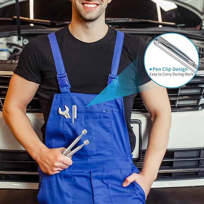 2 Pieces 5LBs Telescoping Magnetic Pickup Tool, with Pen Clip Design, Magnet Stick Rod Extendable 5.7" to 24.4" for Men, Birthday, Father's Day, Christmas Gift