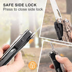 Multitool - 26 in 1 Multi Tool Pliers with Pocket Knife, Bottle Opener, Saw, EDC for Survival Camping, Hunting and Hiking, Stainless Steel