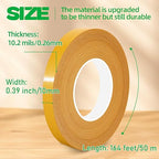 CHENYA 0.39" X 164 Ft,Double Sided Tape Heavy Duty,High Tack Strong Wall Adhesive with Fiberglass Mesh,Super Sticky Resistente Clear Two Sided Tape for Crafts,Carpet,Picture