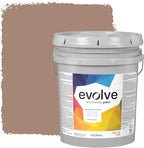 EVOLVE Paint & Primer: Environment-friendly, Low Sheen with One-coat Coverage for Interior & Exterior surfaces (Feather Brown, 5-Gallon)
