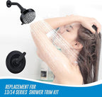 Replacement for Delta Classic 13 Series Single-Function Trim Kit, T13010 Shower Handle, Fit Delta Shower Valve R10000 Series, Matte Black (Cartridge Included)