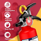 Ougist ABC Fire Extinguisher for Home & Vehicle - 2.5 lb 1-A:10-B:C Rated, Dry Chemical Fire Safety with Quick-Release Handle, Certified for Kitchen/Car/Boat Use-Model FF1KG