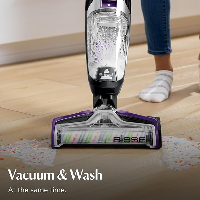 BISSELL Crosswave Pet Pro All in One Wet Dry Vacuum Cleaner and Mop for Hard Floors and Area Rugs, Purple, 2306A