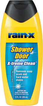 Rain-X 630035 X-Treme Clean Shower Door Cleaner, 12 Fl. Oz, Formulated To Clean Glass Shower Doors - Easy To Use, Removes Soap Scum, Dirt, Hard Water Build-up, Calcium, Lime Stains And Rust Stains