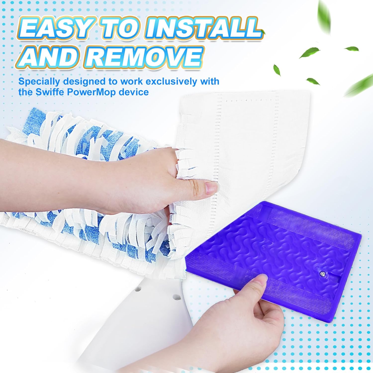 20 Pack Disposable Mop Pads for Power-Mop Multi-Surface Floor Mop, Floor Cleaning Replacement Mopping Pads Refills