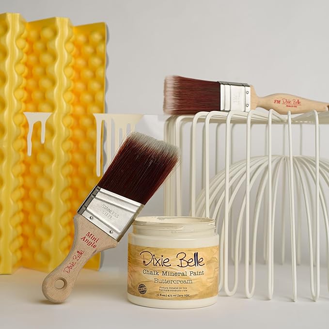 Dixie Belle Paint Company Chalk Finish Furniture Paint - Buttercream (1 Gallon - 128oz) - Matte Creamy White Chic Chalk Mineral DIY Furniture Paint