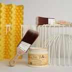 Dixie Belle Paint Company Chalk Finish Furniture Paint - Buttercream (4oz) - Matte Creamy White Chic Chalk Mineral DIY Furniture Paint