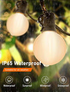 G40 LED Frosted Light Bulbs Replacement, 0.6W Shatterproof Globe Led String Light Bulbs, Replacement Bulbs for Indoor Outdoor String Lights, 25Pack, Warm White