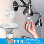 Par20 Bulbs, 6 Pcs 120V 50W Par20 Light Bulbs, E26 Medium Base Long Lasting Life High Output Reflector Flood Lights Replacement Range Hood Light - Warm Light