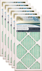 Cabana Filters 6-Pack 12x24x1 MERV 13 AC Furnace Air Filter for Home and Office - Indoor HVAC System Filtration Replacement, Captures Unwanted Particles
