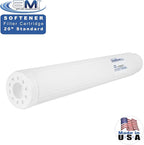Water Softening Filter Cartridge | 20" Standard Universal Size | Ion Exchange Filter Softens Water | Great for Espresso and Washing Machines (20" Standard | 1 Pack)