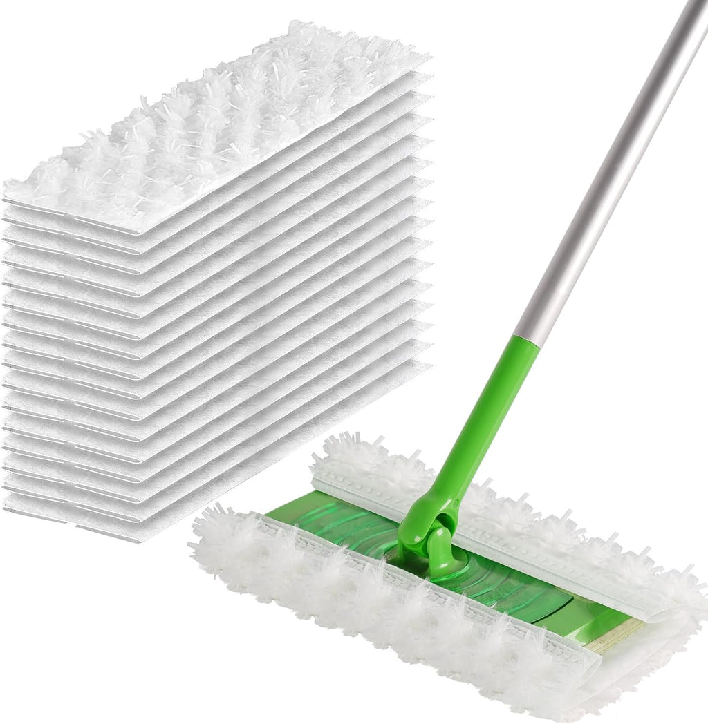 Heavy Duty Dry Sweeping Cloths for Swiffer Sweeper, Disposable Pet Dry Mop Pad Refills, Super Thick, 4X Locks Out Dust and Hair for Floor Cleaning