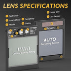 TOOLIOM Large Viewing Welding Helmet True Color Auto Darkening 1/1/1/1 3.94"x 3.27" Welding Mask with Weld/Grind/Cut Mode for TIG MIG Stick