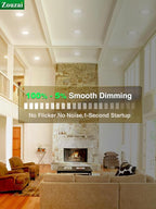 zouzai 24 Pack 8 inch 18W Eqv 150W 1620LM 5CCT Reset Ultra-Thin LED Recessed Ceiling Light with Junction Box, 2700K-5000K Selectable, Dimmable, Commercial and Home use - ETL and Energy Star Certified