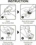 Felt Furniture Pads X-Protector 16 PCS - 1" Felt Pads with Prongs - Premium Felt Chair Pads - Furniture Pads for Hardwood Floors - Chair Floor Protectors for Hardwood- Slide Your Furniture Easily!