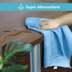 HOMEXCEL Blue Microfiber Cleaning Cloth, 8 Pack Cleaning Towels for Kitchen, Lint Free, Scratch-Free, Highly Absorbent, and Reusable Cleaning Rags for House, Window and Glass, Cars, 11.5 X11.5 inch