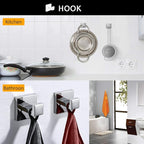 TNOMS Bathroom Hardware Accessories Set Polished Chrome Towel Bar Sets Include Towel Bar Towel Holder Toilet Paper Holder Towel Hook,5 Pieces Stainless Steel Wall Mounted