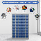 75-Drawer Parts Storage Cabinet, Multi-Purpose Organizer for Screws, Bolts, Nails, Craft Supplies, Legos, Tools, Compact Plastic Drawer Unit,Hardware Organizer for Garage, Workshop, Classroom