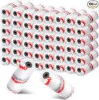 Leumoi 100 Pcs Paint Roller Covers 1/2 x 4 Inch Microfiber Paint Roller Covers Paint Brush Cover Small Roller Nap Mini House Painting Supplies for Painting Wall DIY Household Tool (Red Grey)
