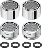 Litoexpe Faucet Aerator 4 PCS, Kitchen Sink Aerator Replacement Parts, Sink Faucet Male and Female Thread Water Saving Faucet Filter with Brass Shell and Gasket for Bathroom (15/16" and 55/64")