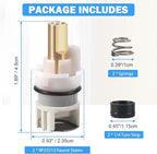 RP25513 Faucet Stem Assembly Compatible with Delta Two Handle Faucet Repair Kit with RP4993 Rubber Seat and Spring, Replacement Stems Cartridges for Delta Bathtub Shower Sink Bathroom Faucet, 2-PACK